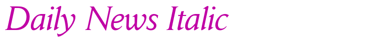 Daily News Italic